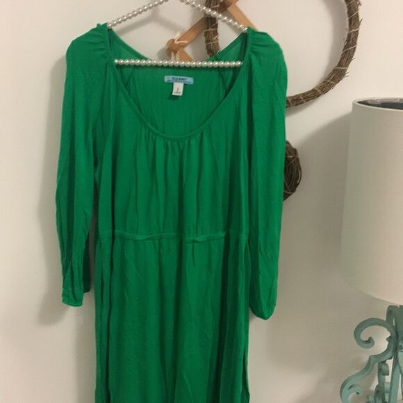 Old navy green maternity dress large - Picture 2 of 5